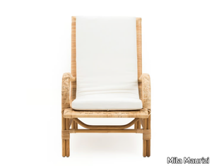 GRACE - Woven wicker armchair with armrests _ Mila Maurizi