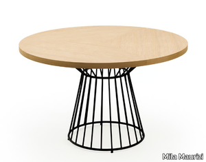 CAROL - Round wooden table _ Mila Maurizi