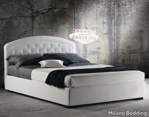 MOOREA - Fabric bed with removable cover with upholstered headboard _ Milano Bedding