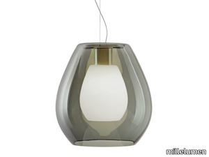 BAGAN EVOLUTION 1 - Glass and aluminium pendant lamp _ millelumen