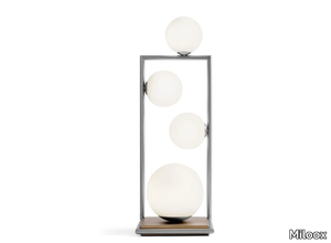 BUBLE - LED glass and steel table lamp with dimmer _ Miloox