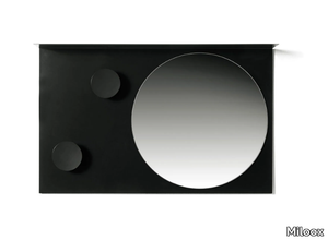 HOOK Black - Painted metal hall mirror _ Miloox