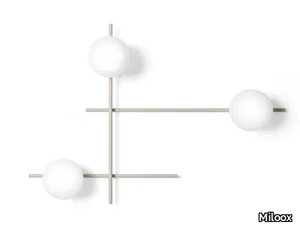 MIKADO - Metal and opal glass LED wall/ceiling lamp _ Miloox