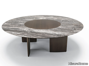 ALA NEW - Round marble table with Lazy Susan _ MisuraEmme