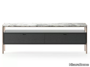 EROS HIGH SIDEBOARD - Wooden sideboard with marble top _ MisuraEmme