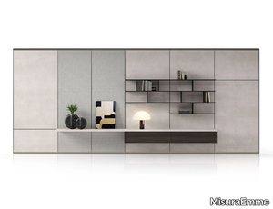 PUZZLE - Wall-mounted modular storage wall with integrated lighting _ MisuraEmme