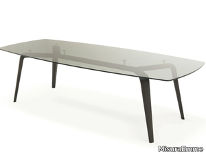 GRAMERCY - Rectangular wood and glass table _ MisuraEmme