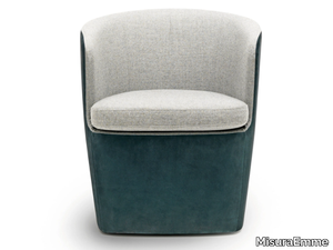 SURFACE - Upholstered leather armchair with armrests _ MisuraEmme