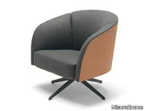 VIOLETTA - Swivel fabric armchair with armrests _ MisuraEmme