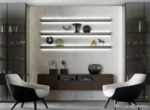 CROSSING - Sectional storage wall with integrated lighting _ MisuraEmme