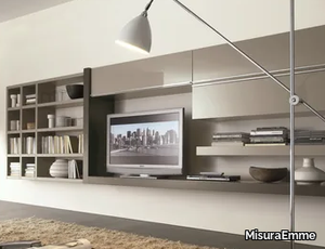 CROSSING - Sectional wall-mounted storage wall _ MisuraEmme