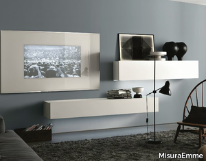 TAO - Sectional wall-mounted wooden storage wall _ MisuraEmme