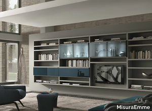 CROSSING - Sectional wall-mounted storage wall _ MisuraEmme