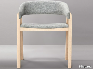 OSLO - Upholstered open back fabric chair _ Missana