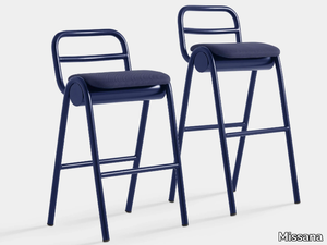 ZUM - High aluminium stool with back _ Missana