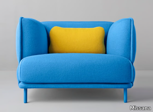 HUG - Fabric armchair with armrests _ Missana