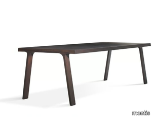 DOBLE - Rectangular solid wood table _ Montis