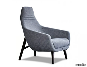 ENZO - Fabric armchair with armrests _ Montis