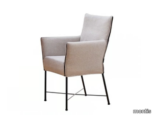 GERALDINE - Upholstered fabric chair with armrests _ Montis