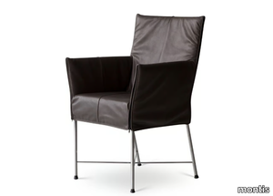 GERALDINE - Upholstered leather chair with armrests _ Montis