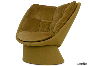 FABIAN - Fabric armchair with base made of recycled plastic _ Montis