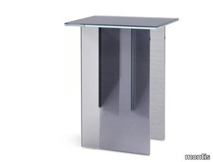 PERRY - Square glass high side table _ Montis