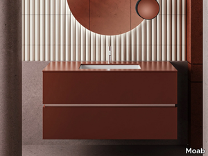 DRESSCODE - Wall-mounted vanity unit with integrated washbasin _ Moab