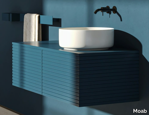 MORE - Wall-mounted wooden vanity unit _ Moab