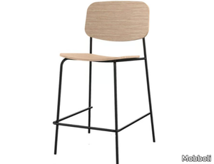 CAP 14 WTM / WTA - Wooden stool with back _ Mobboli