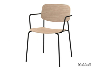 CAP 14 WFB - Wooden chair with armrests _ Mobboli