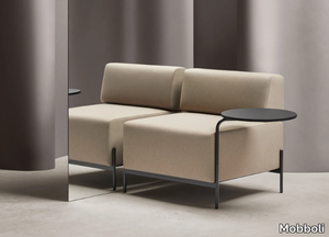 CONEK - Sectional modular armchair with integrated magazine rack _ Mobboli