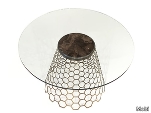 CONE - Contemporary style round glass table _ Mobi