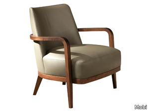 ALTO - Leather armchair with armrests _ Mobi