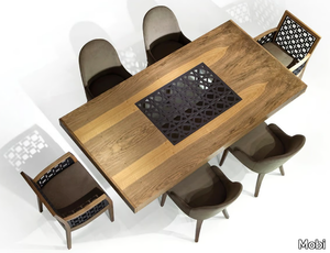 MOROCCO - Rectangular walnut dining table _ Mobi