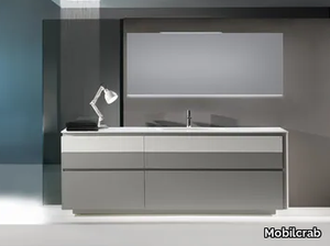 LINK 3 - Floor-standing HPL vanity unit with drawers _ Mobilcrab