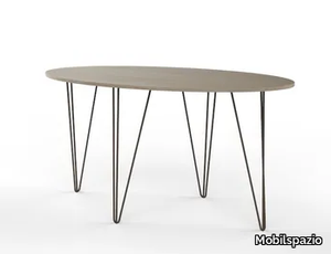 URBAN TV21 - Oval melamine-faced chipboard table _ Mobilspazio