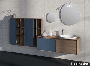 LU.34 - Wall-mounted elm vanity unit _ Mobiltesino