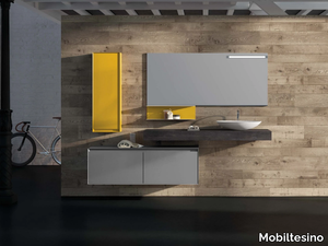 LU.42 - Wall-mounted vanity unit _ Mobiltesino