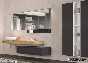 UR32 - Wall-mounted vanity unit with mirror _ Mobiltesino