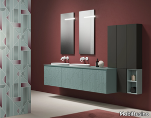 UR52 - Double wall-mounted vanity unit _ Mobiltesino