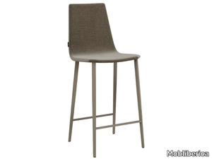 SALT - High upholstered fabric stool with footrest _ Mobliberica