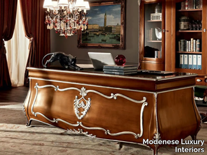 11305 - Solid wood writing desk with drawers _ Modenese Luxury Interiors