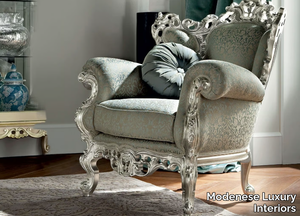 12410 - Upholstered fabric armchair with armrests _ Modenese Luxury Interiors