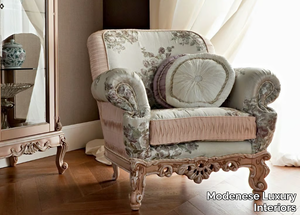 12423 - Upholstered fabric armchair with armrests _ Modenese Luxury Interiors