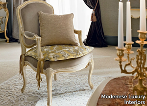 12436 - Upholstered easy chair with armrests _ Modenese Luxury Interiors