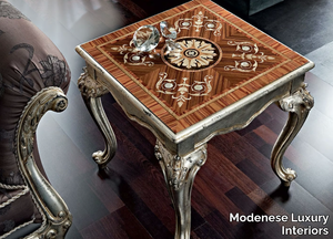 12628 - Square solid wood coffee table for living room _ Modenese Luxury Interiors