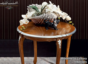 12631 - Low round solid wood coffee table _ Modenese Luxury Interiors