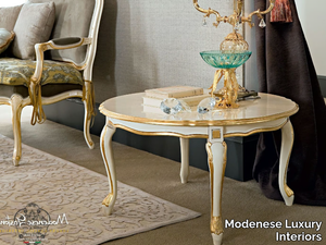 12634 - Round wooden coffee table for living room _ Modenese Luxury Interiors