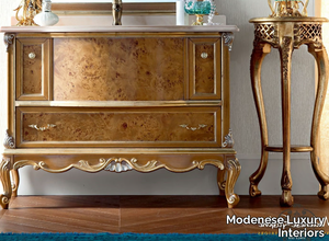 12676 - Single solid wood vanity unit with drawers _ Modenese Luxury Interiors