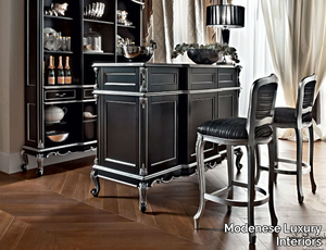 12134 - Solid wood bar cabinet _ Modenese Luxury Interiors